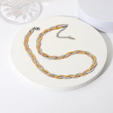 14K Snake Chain Wrapped Clavicle Necklace Personalized Choker