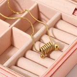 14K Snake Bone Chain Pendant Necklace Minimalist Design Gift