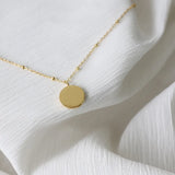 14K Evil Eye Coins Necklace Pendant with Crystal Chain for Women