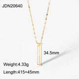 14K Shell Column Pendant Blade Chain Necklace
