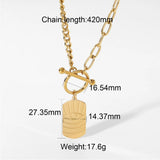 14K Evil Eye Necklace Pendant Punk Cuban Chain Stitching Lucky Eye Necklace