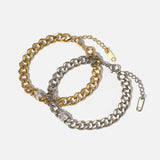 14K Cuban Chain Zircon Wrap Bracelet Hip Hop Jewelry