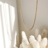 14K Twist Starlight Chain Necklace Clavicle Bracelet Women Mother Jewelry