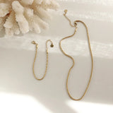 14K Twist Starlight Chain Necklace Clavicle Bracelet Women Mother Jewelry