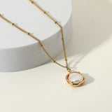14k Baroque Pearl Clavicle Necklace Natural Button Freshwater Pearl