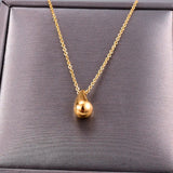 14k Minimalist Water Drop Clavicle Necklace Choker Pendant for Female