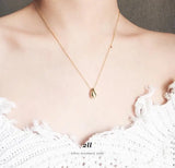 14k Minimalist Water Drop Clavicle Necklace Choker Pendant for Female