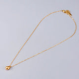 14k Minimalist Water Drop Clavicle Necklace Choker Pendant for Female