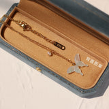 18K Pearl Fritillary Butterfly Chain Necklace