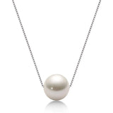 White/Pink/Purple Pearl Necklace 8mm Box Chain