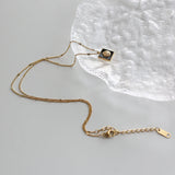 18K Acrylic Shell Clavicle Chain Necklace Summer Pendant Jewelry