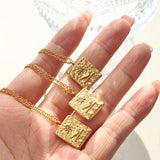 18K Egyptian Totem Hand Sun Pendant Zircon Necklace