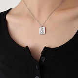 18K Egyptian Totem Hand Sun Pendant Zircon Necklace