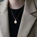 Angel Cupid Wing Necklace Pendant Hexagon Flower Clavicle Necklace