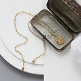 Angel Cupid Wing Necklace Pendant Hexagon Flower Clavicle Necklace