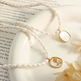 Baroque Pearl Zircon Flower Choker Necklace