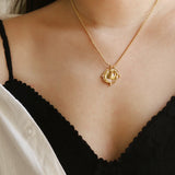 Retro Sunflower Bead Choker Necklace Punk Collar Statement Jewelry