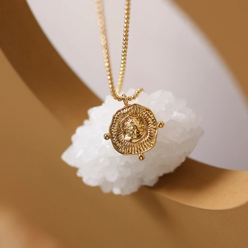 Retro Sunflower Bead Choker Necklace Punk Collar Statement Jewelry