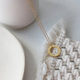 18K Circle Letter LOVE Necklace For Friendship