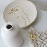 18K Circle Letter LOVE Necklace For Friendship