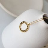 18K Circle Letter LOVE Necklace For Friendship