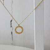 18K Circle Letter LOVE Necklace For Friendship