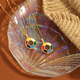 18K Rainbow Toning Clavicle Chain Necklace for Girlfriends