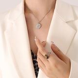 Baby Palm Print Footprint Zircon Clavicle Chain Necklace