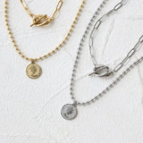 18K Double Chain Necklace Queen Beads Chain Necklace For Women