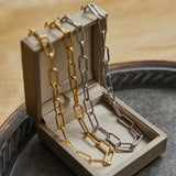 18K Double Layered Fringed Sweater Chain Necklace