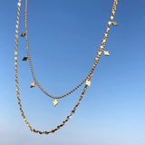 Boho Petal Sequins Choker Necklace for Women