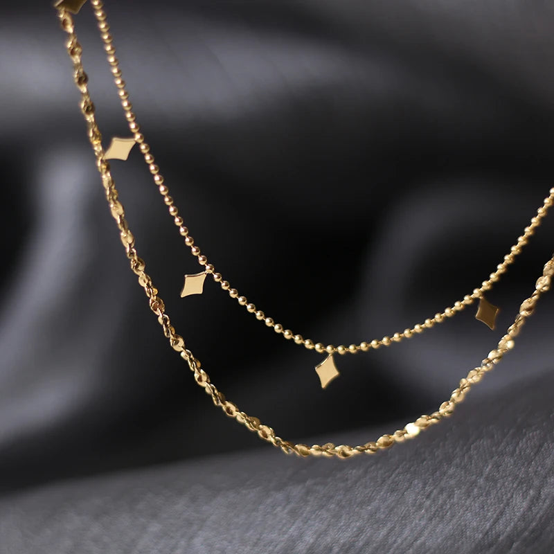 Boho Petal Sequins Choker Necklace for Women