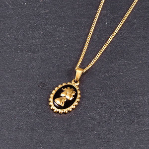 18K Elizabeth Enamel Necklace Pendants for Women