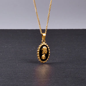 18K Elizabeth Enamel Necklace Pendants for Women