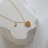 18K Red Heart Love Star Moon Chain Necklace Pendant