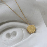 Ethnic Style Coins Necklace Pendants Round Bead Clavicle Necklace For Women
