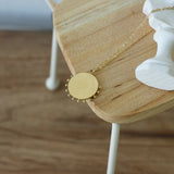 Ethnic Style Coins Necklace Pendants Round Bead Clavicle Necklace For Women