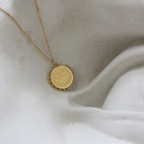 Ethnic Style Coins Necklace Pendants Round Bead Clavicle Necklace For Women