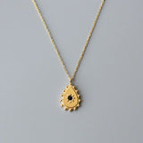 18K Evil Eye Clavicle Necklace Pendants Water Drop CZ Zircon Choker Necklace