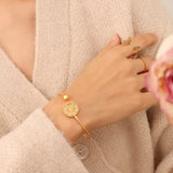 Chrysanthemum Elastic Wrap Bracelet Bangles Daisy Cuff Bracelet