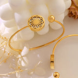 Chrysanthemum Elastic Wrap Bracelet Bangles Daisy Cuff Bracelet
