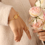 Chrysanthemum Elastic Wrap Bracelet Bangles Daisy Cuff Bracelet