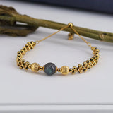 Moonstone Transit Bead Bracelet Bangle for Women