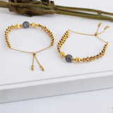 Moonstone Transit Bead Bracelet Bangle for Women