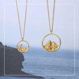 18K Couple Necklace Eachother Clavicle Chain Pendant Valentine's Gift