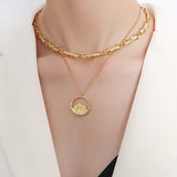 18K Couple Necklace Eachother Clavicle Chain Pendant Valentine's Gift