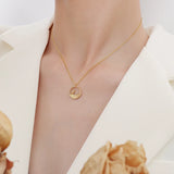 18K Couple Necklace Eachother Clavicle Chain Pendant Valentine's Gift
