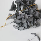 18K Cuban Chain Heart Crystal Drop Pendant Necklace for Women