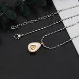 18K Shell Avocado Fruit Clavicle Chain Necklace Creative Gift
