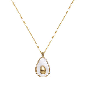 18K Shell Avocado Fruit Clavicle Chain Necklace Creative Gift